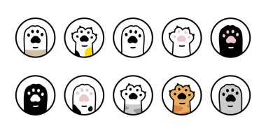 kedi patisi vektör köpek ikonu ayak izi kedi yavrusu Calico logo köpek sembolü çizgi film karakteri çizim karalama tasarımı