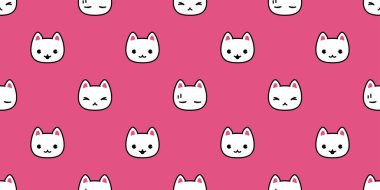 Kedisiz desenli kedi yavrusu, yavru kedi, yavru hayvan, hayvan başı, yüz eşarbı izole edilmiş. Arka plan karikatür, duvar kâğıdı karalama tasarımı.