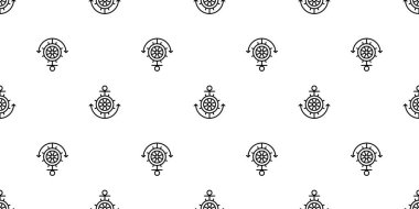 Çapasız şablon taşıyıcı gemi dümeni korsan denizcilik okyanusu duvar kâğıdı eşarbı yalıtılmış karo arka plan tasarımı