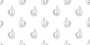 kedisiz desenli kedi yavrusu vektör calico hayvan eşarbı izole edilmiş arka plan karikatür karton duvar kağıdı çizimi beyaz karalama tasarımı