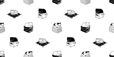 kedisiz desenli kedi yavrusu Calico pilav pişirme yastık yastığı havlusu izole edilmiş arka plan karikatür duvar kağıdı çizim tasarımı