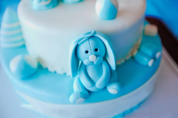 Bolo de aniversário para menino de 1 ano — Fotografia de Stock