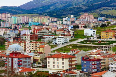 Renkli desen evleri ve çatılar