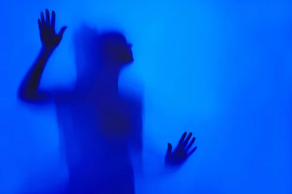 Fringe almak isteyen bilinmeyen kadın silüeti