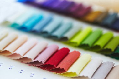 Renk örnekleri albümde bez fabrikası, tekstil örnekler