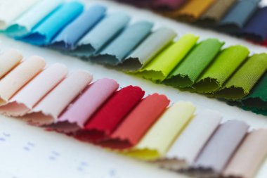 Renk örnekleri albümde bez fabrikası, tekstil örnekler