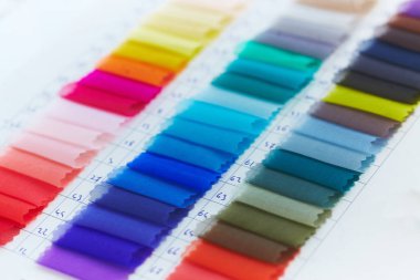 Renk örnekleri albümde bez fabrikası, tekstil örnekler