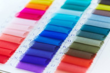 Renk örnekleri albümde bez fabrikası, tekstil örnekler