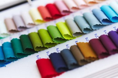 Renk örnekleri albümde bez fabrikası, tekstil örnekler