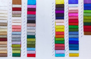 Renk örnekleri albümde bez fabrikası, tekstil örnekler