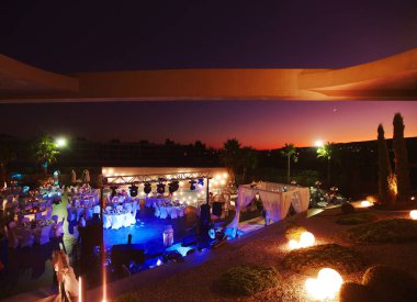 Düğün kutlama lüks Restoran karede konser