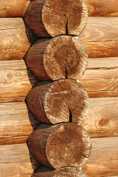 Detail domu staré log — Stock fotografie