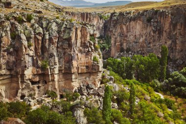 Türkiye'de Cappadocia volkanik kanyon mağara evlerin sayısı