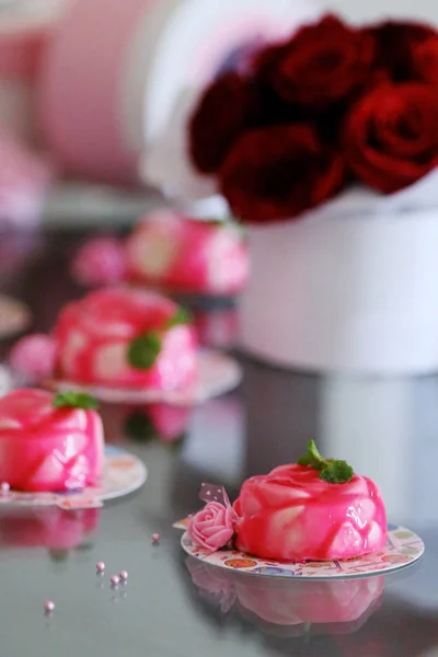 Jalea dulce rosa forma desierto —  Fotos de Stock