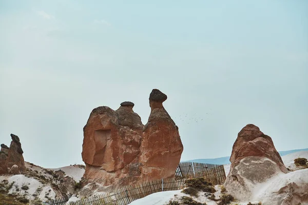 Views of Cappadocia volcanic kanyon cave houses in Turkey — Stock Photo, Image