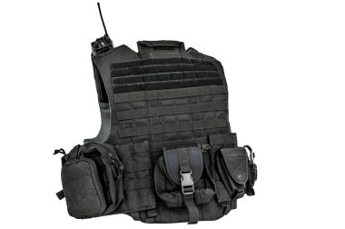 A bulletproof vest made from high-tech fabric with quick connect clipart