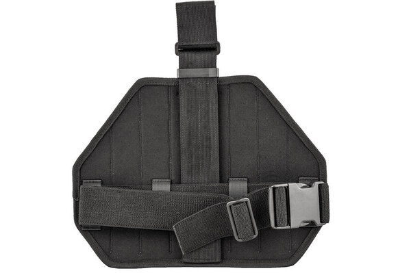 Carrying weapons case: military tactical cartridge belt for pouch made from high-tech fabric with quick connection system, close up, isolated