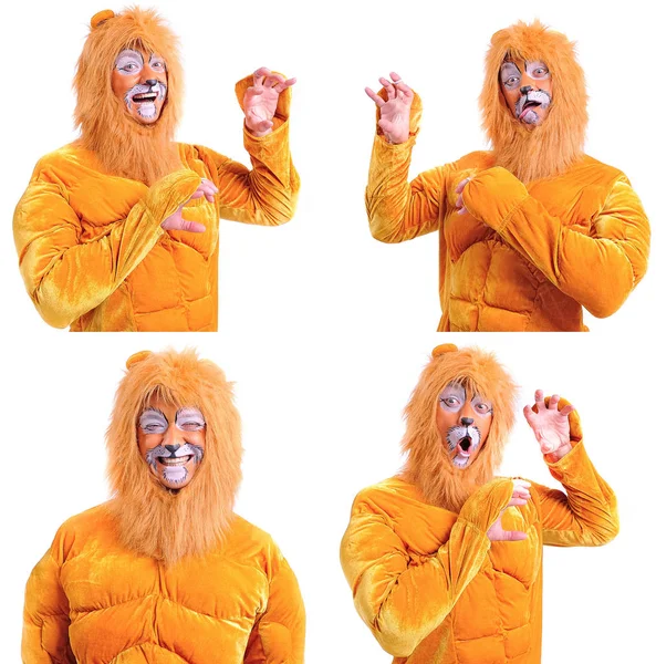 İzole edilmiş dört resmin kolajı: gülümsemenin yakın plan portresi 