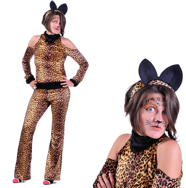 İzole iki resim kolaj: gülen, yakın çekim portre bir