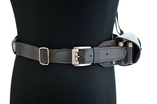 Hunting belt for accessories on a mannequin, isolated — Stock Photo, Image