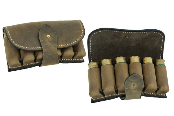 Cazador rifle munición cinturones y bandoleros — Foto de Stock