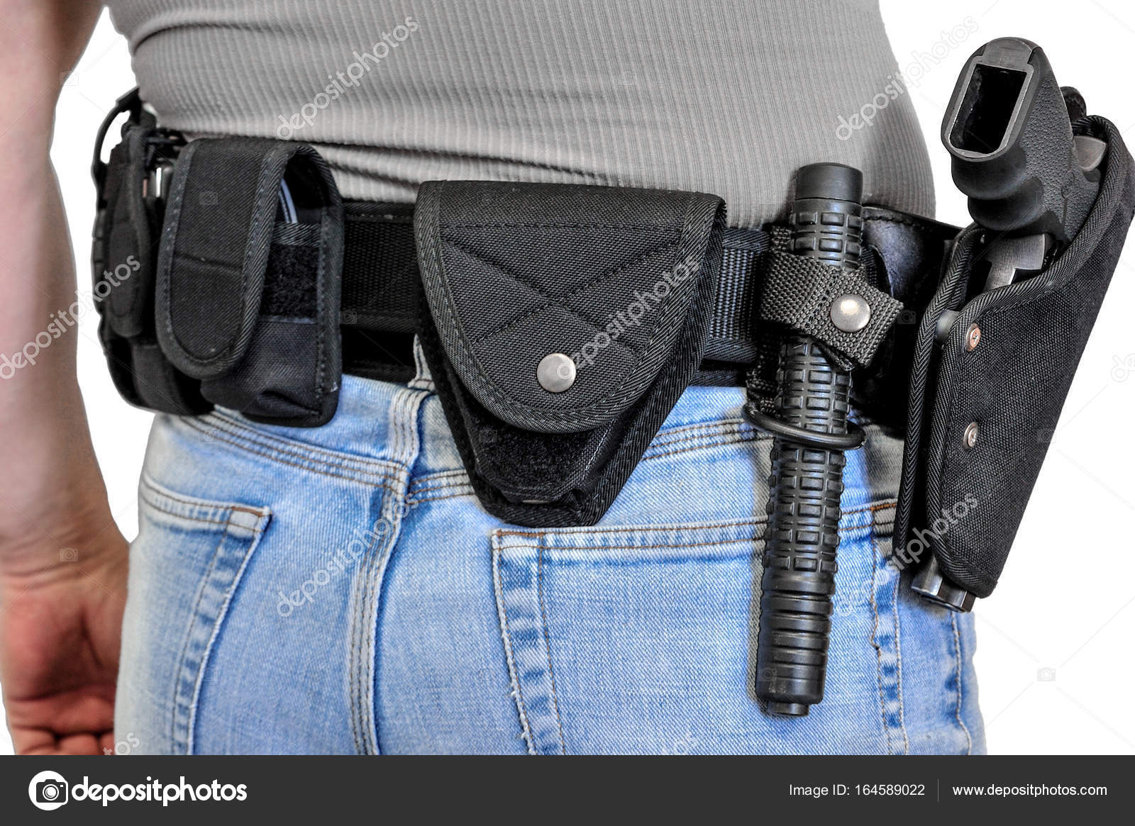 Military tactical belt with semi automatic buckle for connection