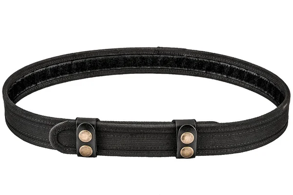 Military tactical belt with semi-automatic buckle for connection — Stock Photo, Image