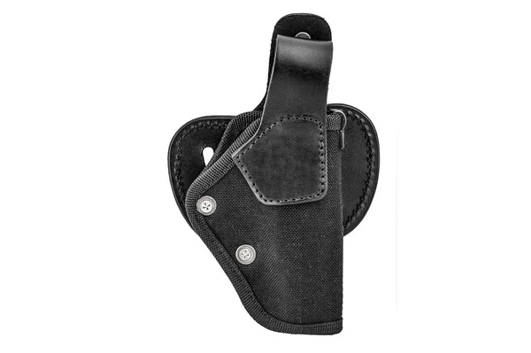 Molded leather holster without handgun. Isolated — Stock Photo, Image