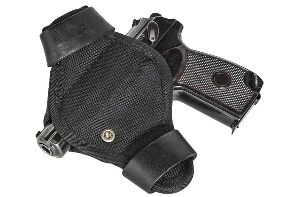 Naylon kılıfından tabanca. İzole