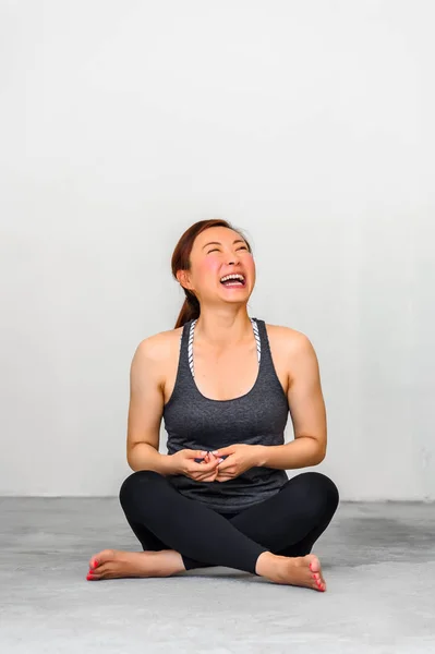 Yoga students showing different yoga poses — Stock Photo, Image