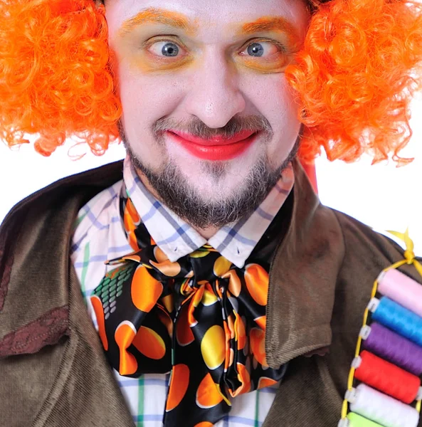 Mad Hatter's farklı yüz duygular. Yakın çekim portre gülümseyen ve animatör çeşitli tiyatro rolleri etrafında kandıramazsın. Kısarak gözler 