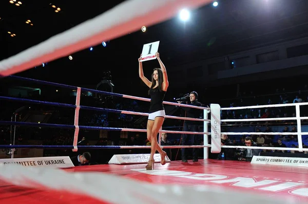 乌克兰 12月 2015 乌克兰战斗比赛 Iii 全国作战比赛 乌克兰拳的战斗泰国 运动员为冠军标题 — 图库照片