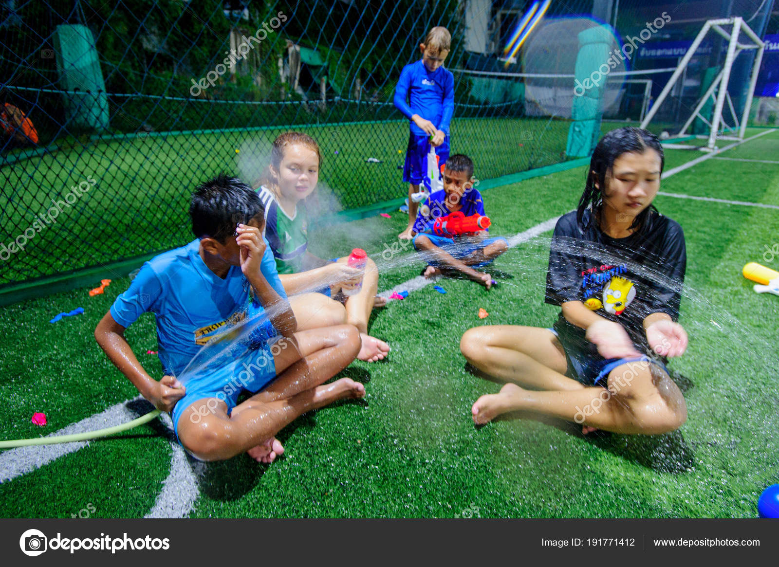 Koh Samui, Thailand April 12, 2018 Songkran Football Party the