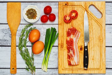 Ham maddeler kavramı yemek Fried Yumurta