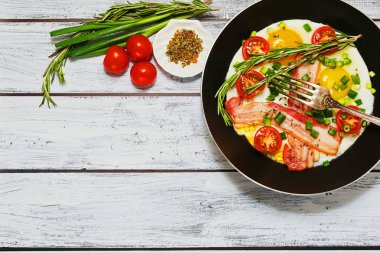 Kahvaltı kızarmış yumurta kavramının