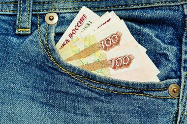 Kot pantolon cebinde kavram Rus ruble