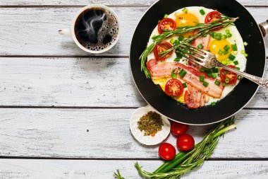 Geleneksel kahvaltı kırsal tarzı