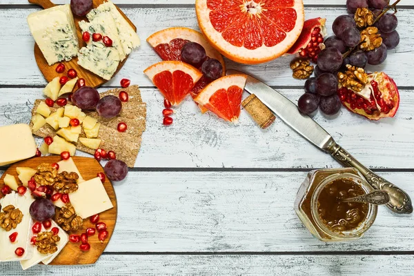 Refined cheese snack, top view