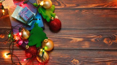 Yeni yıl süslemeleri görünümü kavramı top