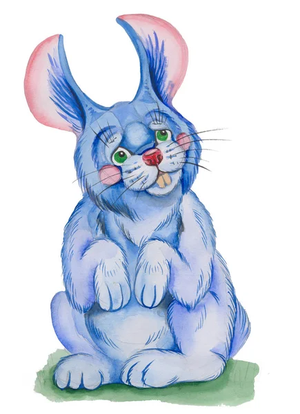 户主蓝色兔子 — 图库照片