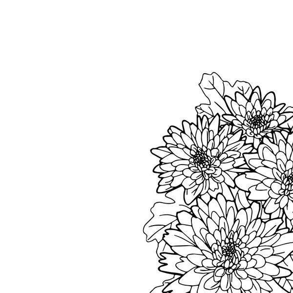 Um buquê de flores gráficas em um fundo branco — Fotografia de Stock