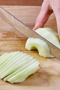 Aşçı yemek tarifleri cheesecake tam seri yemek pişirmek için elma kesmek temizler