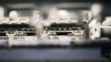 Typoraphy makine s iç haddeleme yakın çekim