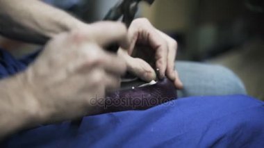 Ayakkabıcı deri ayakkabı taban için ekleme