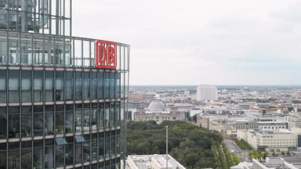 BERLIN - AUGUST 21: Real time pan shot of Potsdamer Platz in Germany — Stock Video