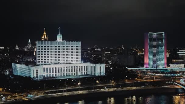 Gimbal time lapse shot of House of the Government in Moscow — 비디오