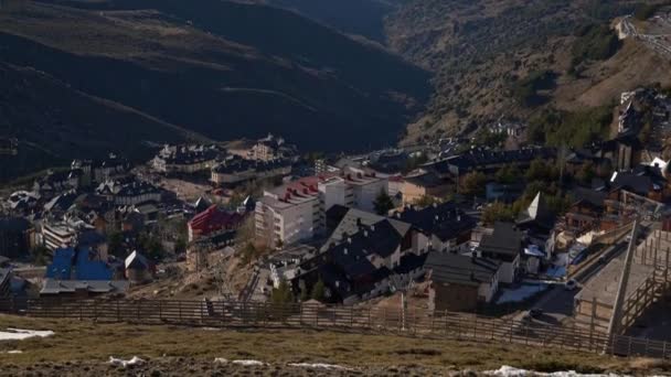 Incline-se vista panorâmica da Serra, gama de montanhas na Andaluzia — Vídeo de Stock