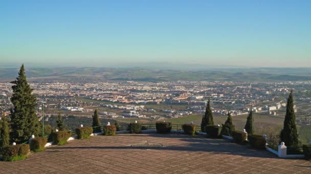 Гимбал снял панорамный вид в Лас-Эрмитас-Кордова — стоковое видео