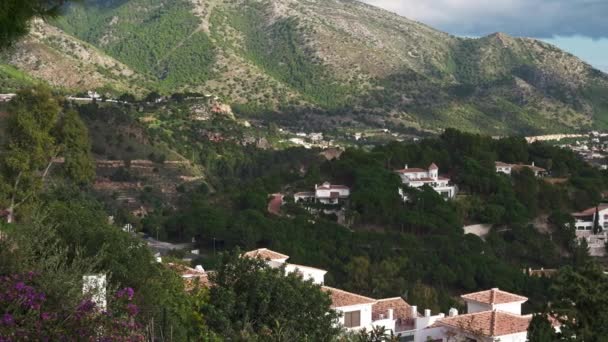 White andalusian village Mijas pueblo. Province Of Malaga, Spain — Stock Video