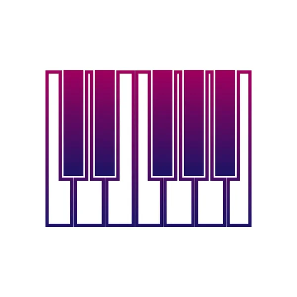 ピアノやシンセサイザーのアイコン。音楽記号。楽器. — ストックベクタ